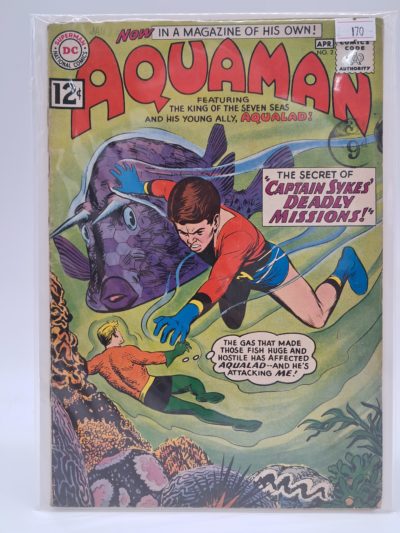 Aquaman #2 – The Secret of Captain Sykes’ Deadly Missions! DC Comics – Silver Age – 1962