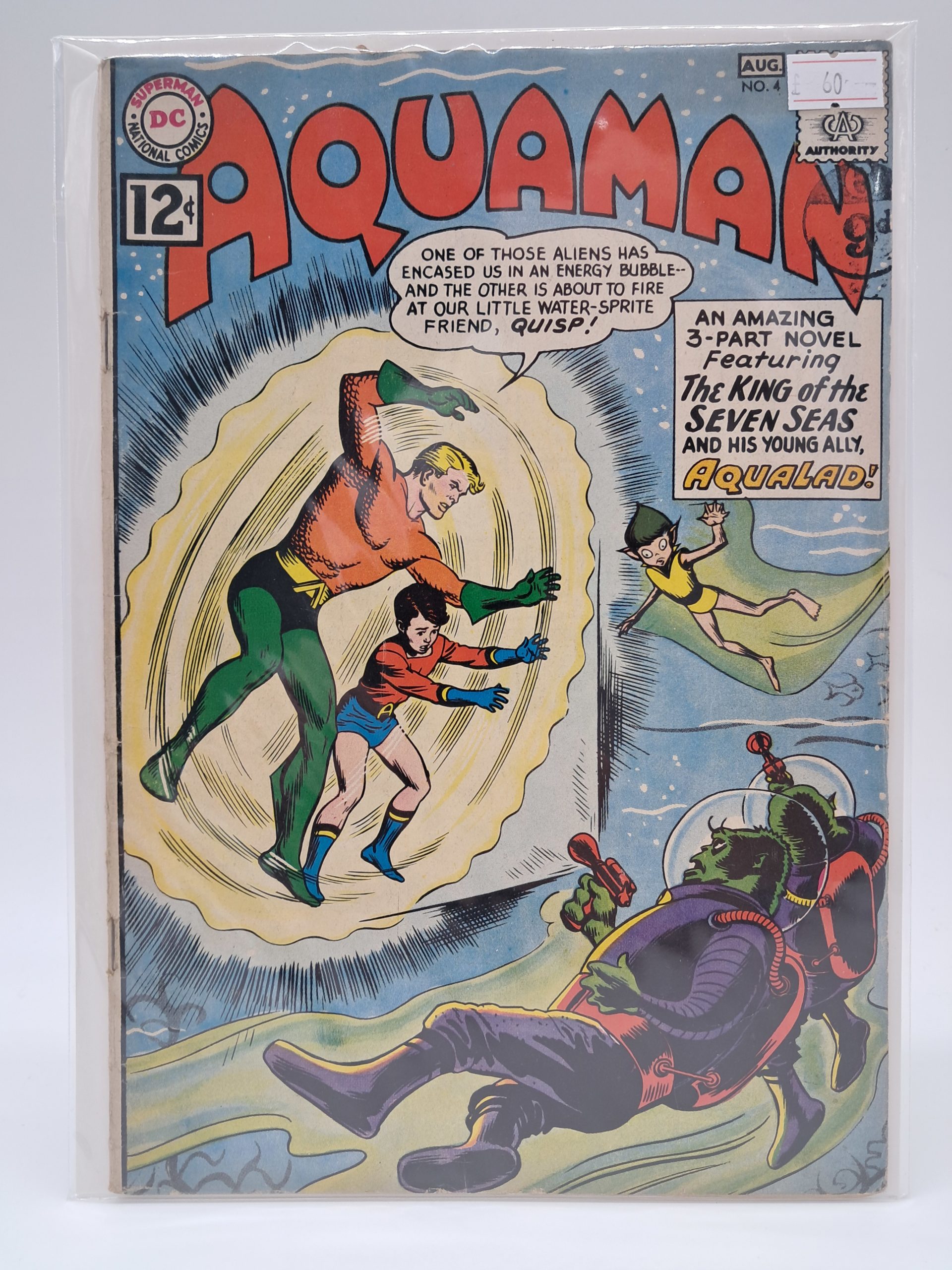 Aquaman #4 – Aquaman & Aqualad vs Aliens, DC Comics – Silver Age – 1962