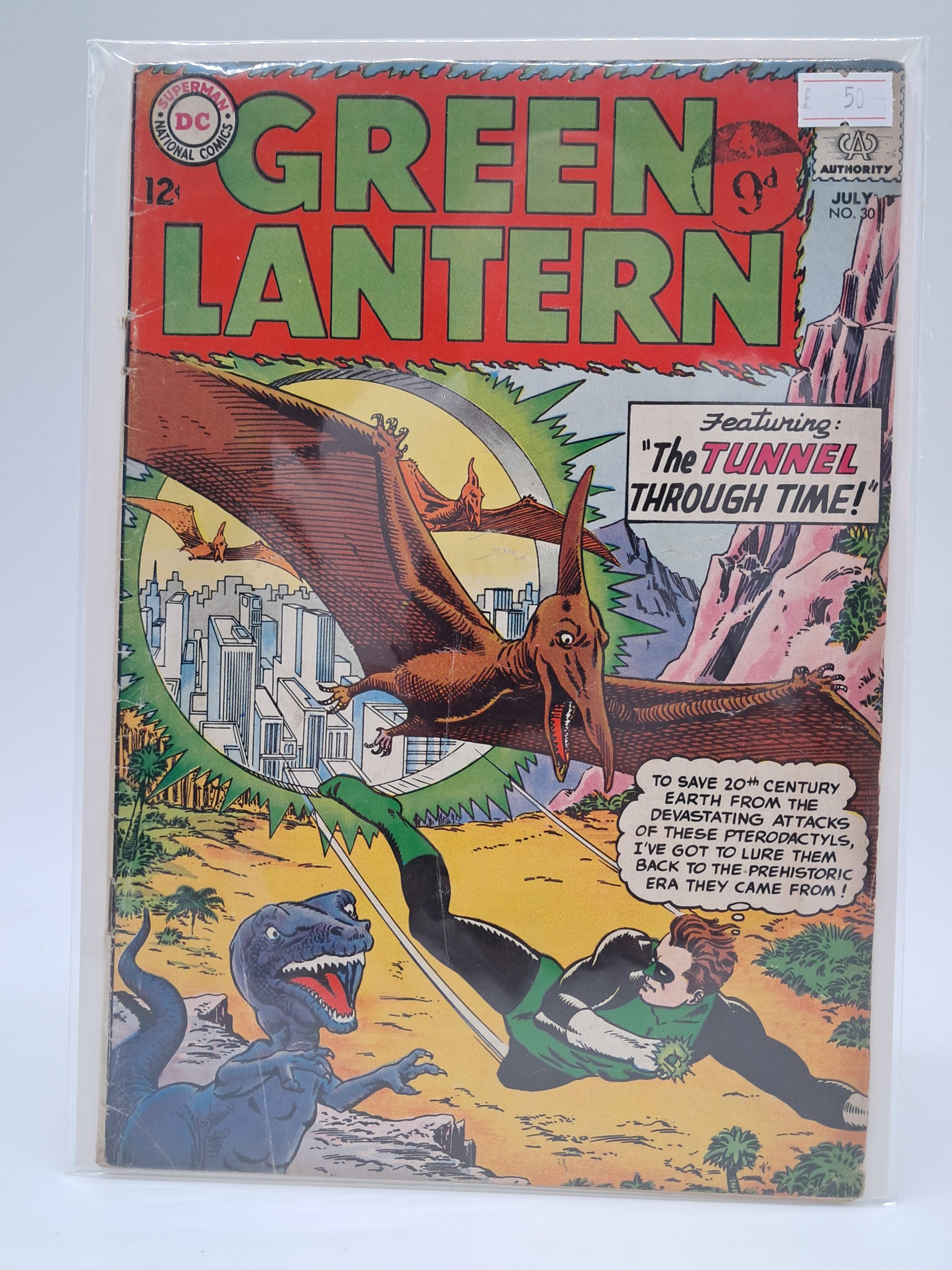 Green Lantern #30 – The Tunnel Through Time! DC Comics – Silver Age – 1964