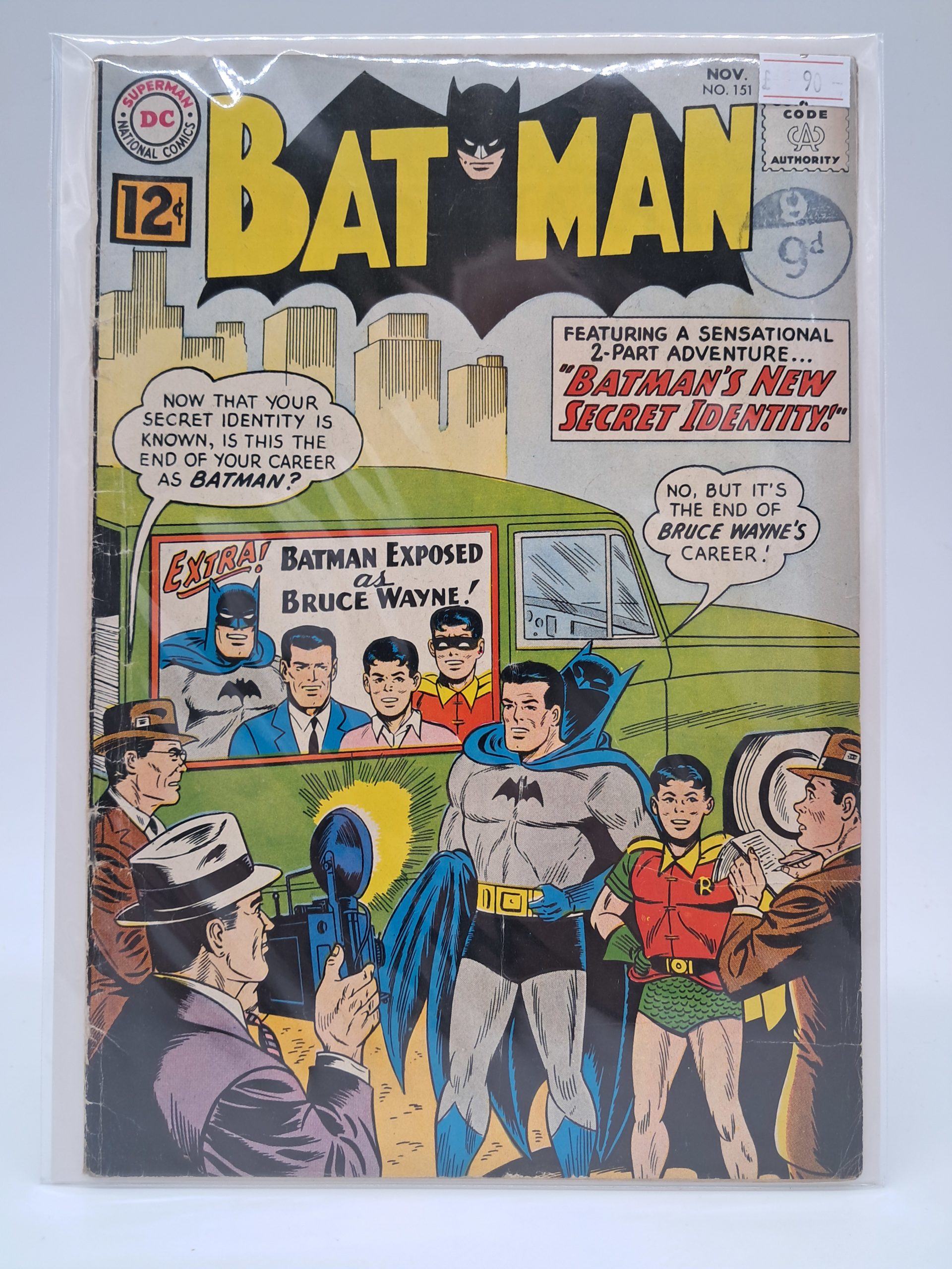 Batman #151 – Batman’s New Secret Identity! DC Comics – Silver Age – 1962