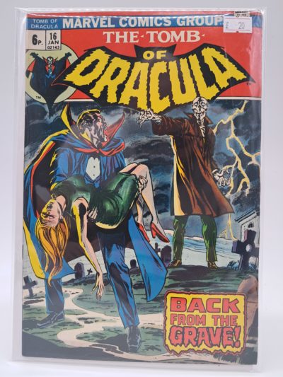 The Tomb of Dracula #16, Marvel Comics – UK Price Variant – Bronze Age Comic – 1974