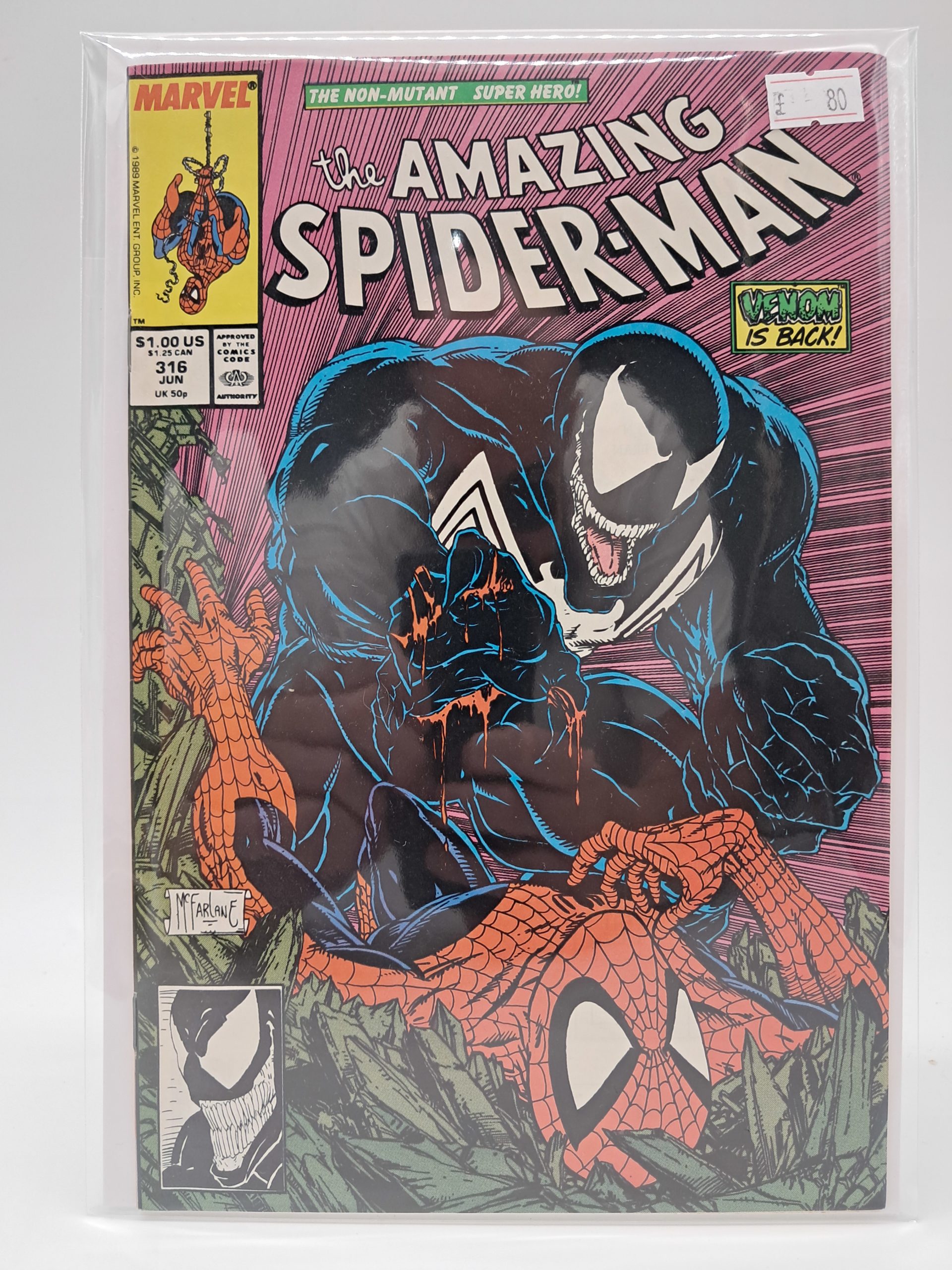 Marvel Comics The Amazing Spider-Man #316 – Venom Cover – Todd McFarlane – 1989