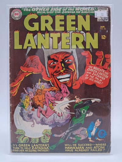Green Lantern #42, DC – Zatanna Guest Appearance – Silver Age Comic