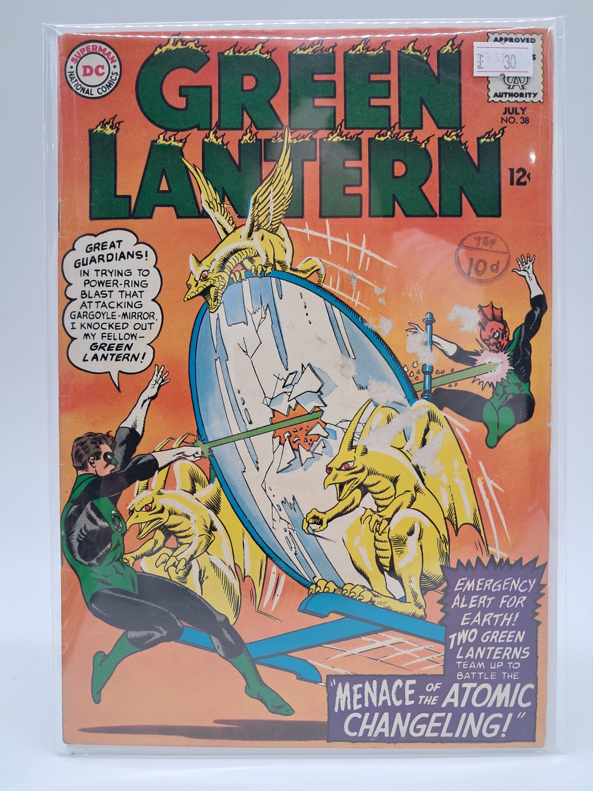 Green Lantern #38 – Menace of the Atomic Changeling, DC Comics – Silver Age Comic – 1965