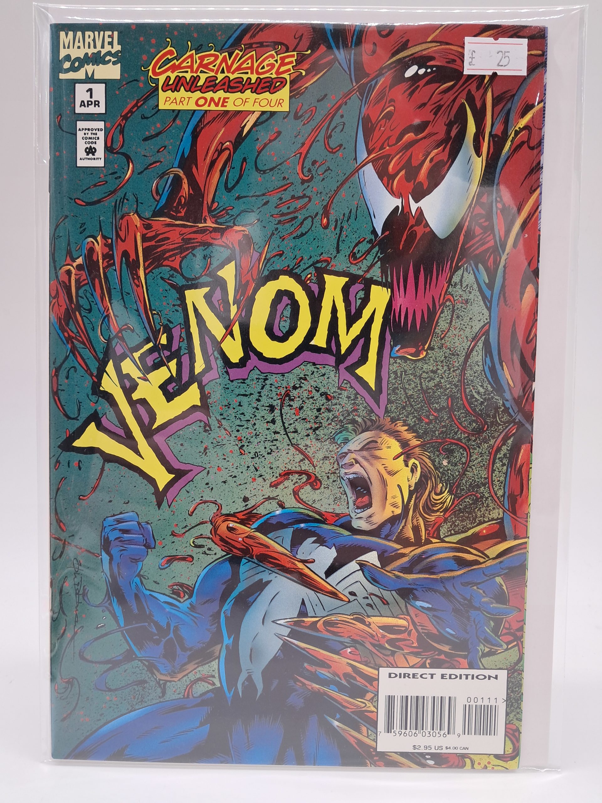 Venom: Carnage Unleashed #1, Marvel Comics – Part One of Four – Direct Edition – 1995