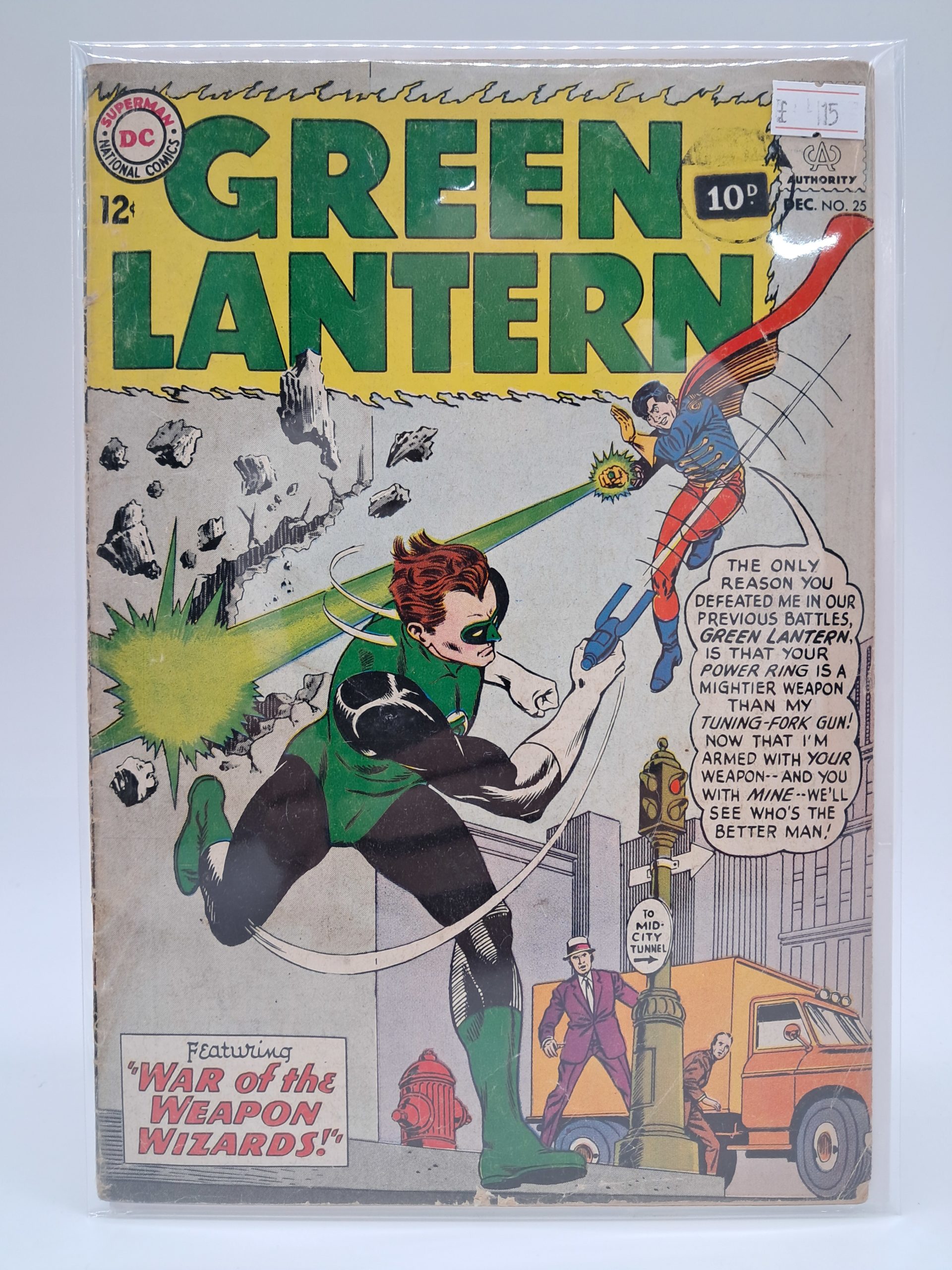 Green Lantern #25, DC Comics – War of the Weapon Wizards – Silver Age Comic – 1963