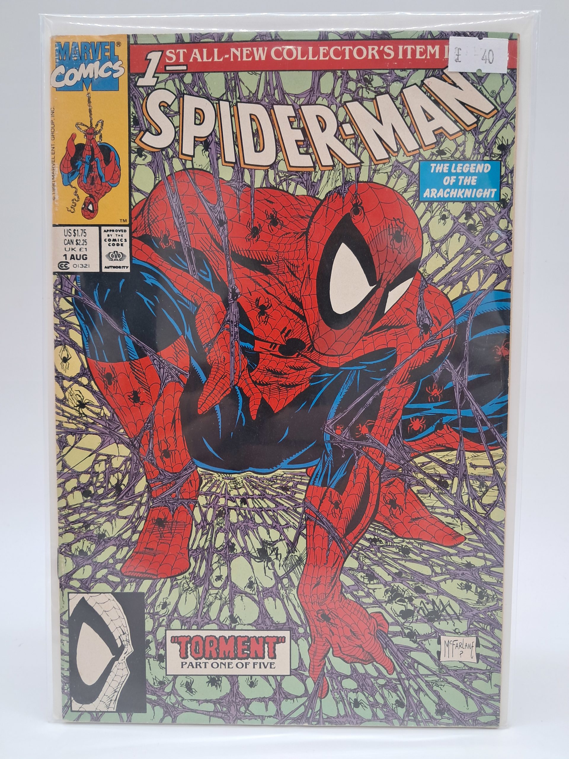 Spider-Man #1, Marvel Comics – Torment Part One of Five – Todd McFarlane – 1990