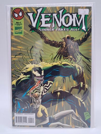 Venom: Sinner Takes All #4, Marvel Comics – Direct Edition – 1995