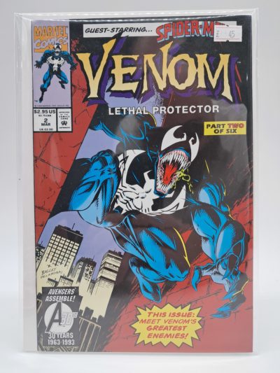Venom: Lethal Protector #2, Marvel Comics – Spider-Man – Limited Series – 1993