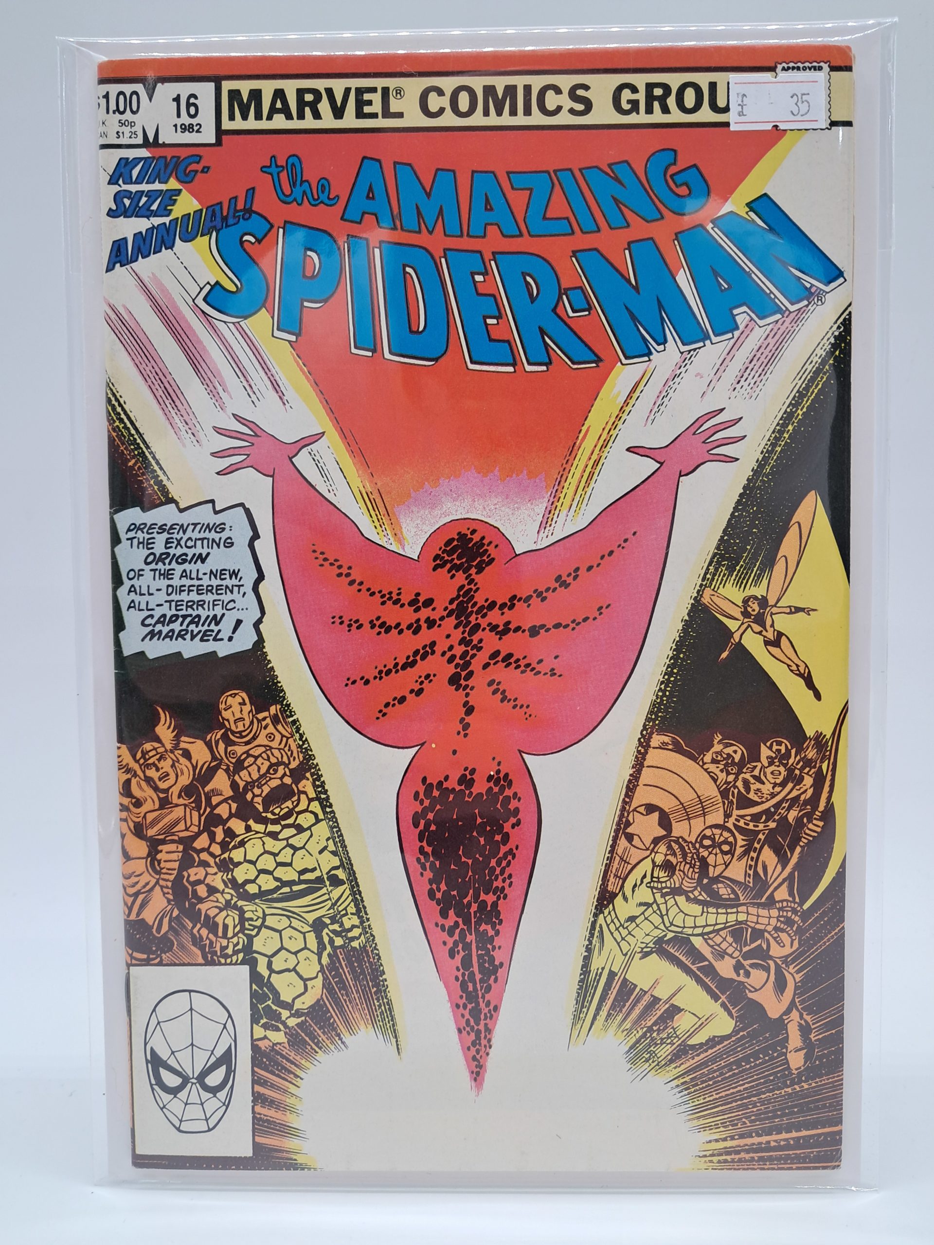 The Amazing Spider-Man Annual #16, Marvel Comics – 1st Appearance of Monica Rambeau Captain Marvel – 1982