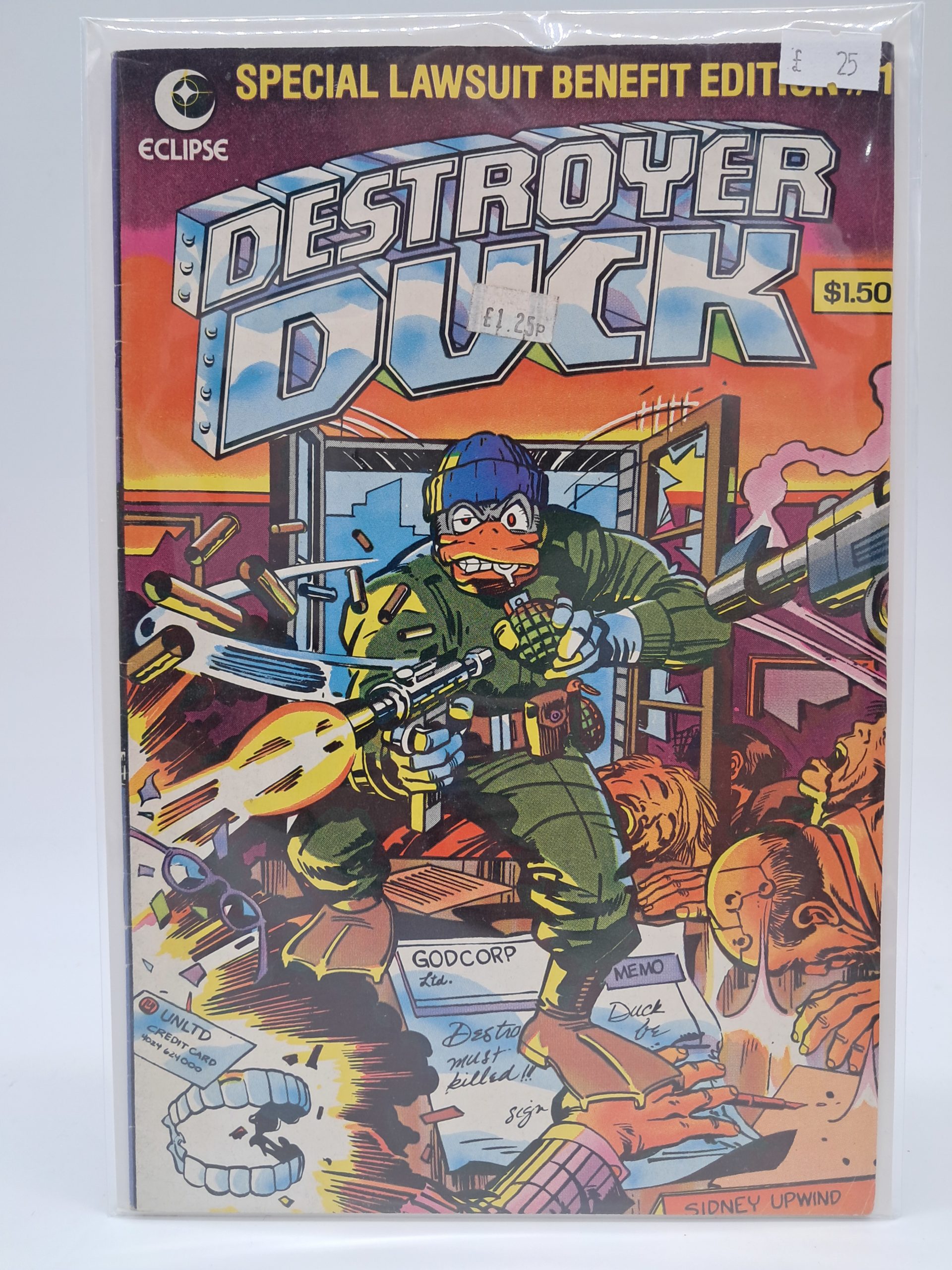 Destroyer Duck, Eclipse Comics – Special Lawsuit Benefit Edition – 1982