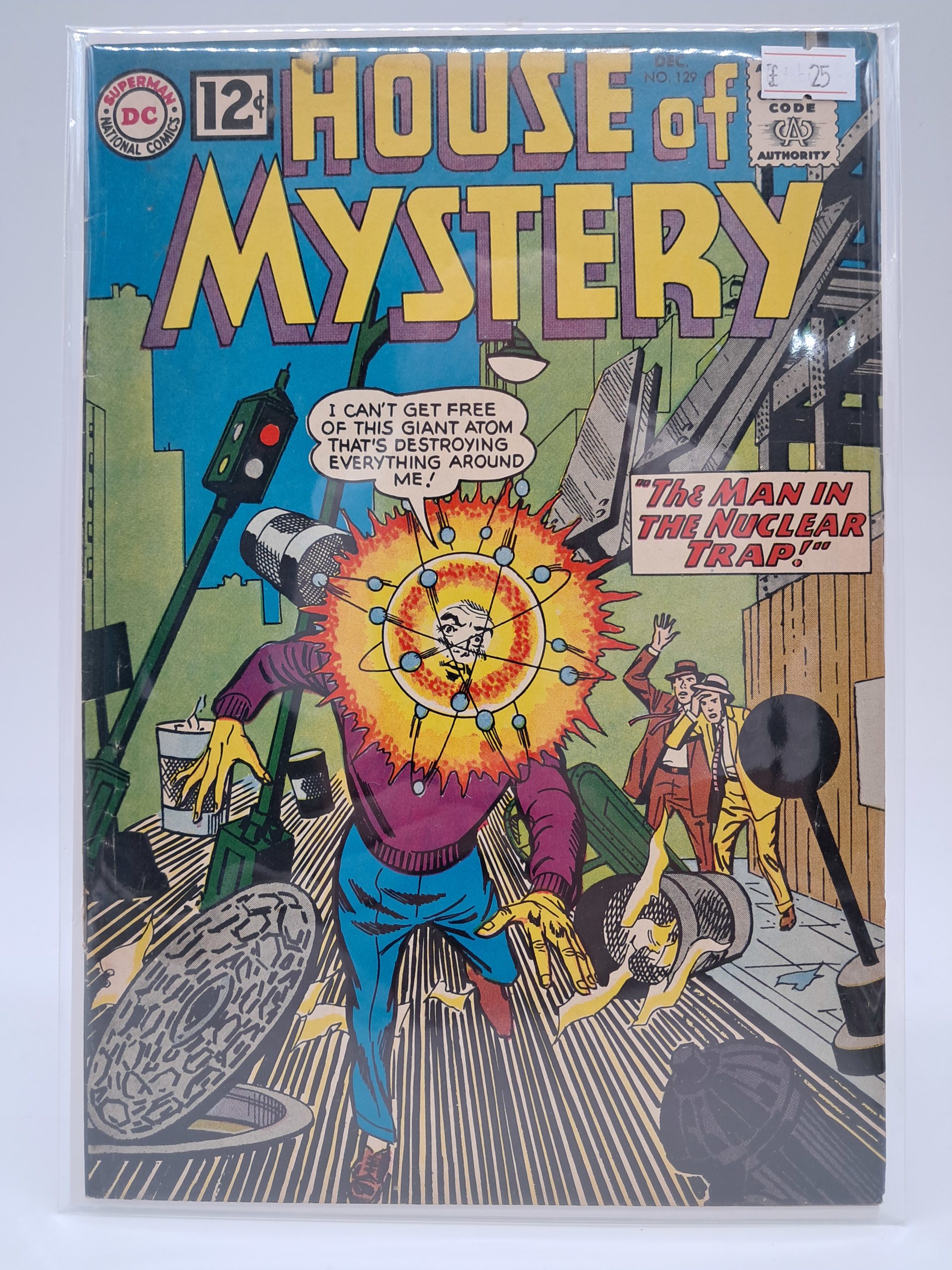 House of Mystery #129, DC Comics – The Man in the Nuclear Trap – 1962