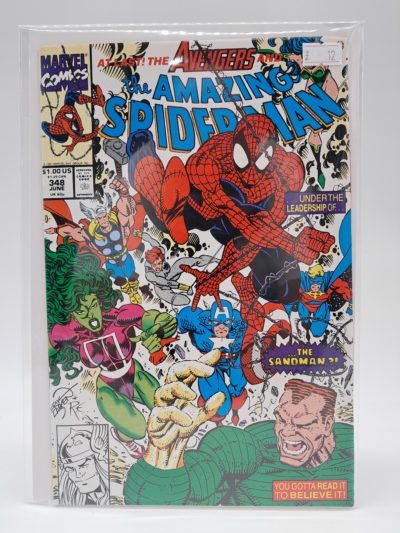 The Amazing Spider-Man #348, Marvel Comics – Avengers & Sandman – 1991
