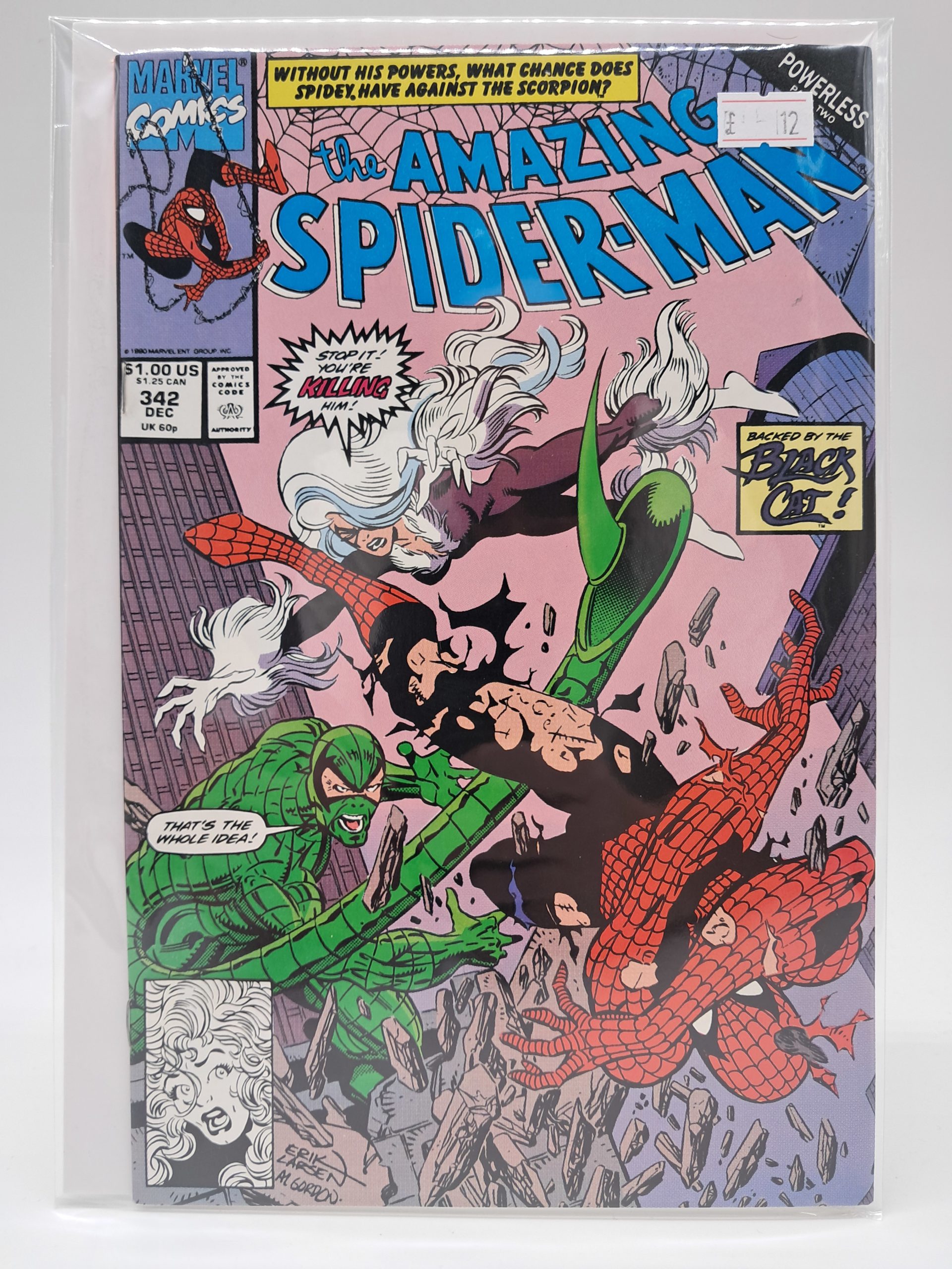 The Amazing Spider-Man #342, Marvel Comics – Scorpion & Black Cat – 1990