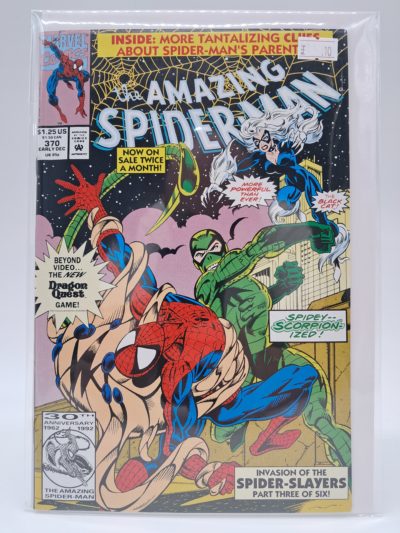The Amazing Spider-Man #370, Marvel Comics – Spider-Slayers, Scorpion & Black Cat – 1992