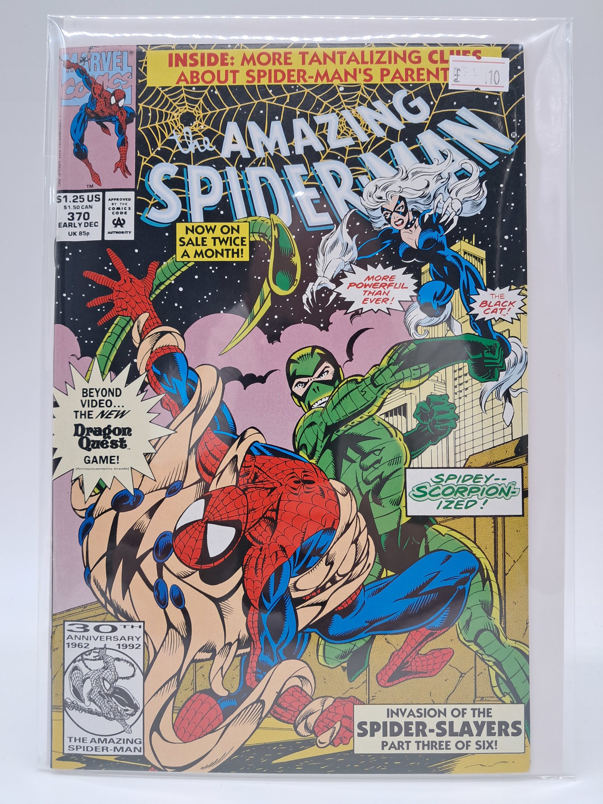 The Amazing Spider-Man #370, Marvel Comics – Spider-Slayers, Scorpion & Black Cat – 1992