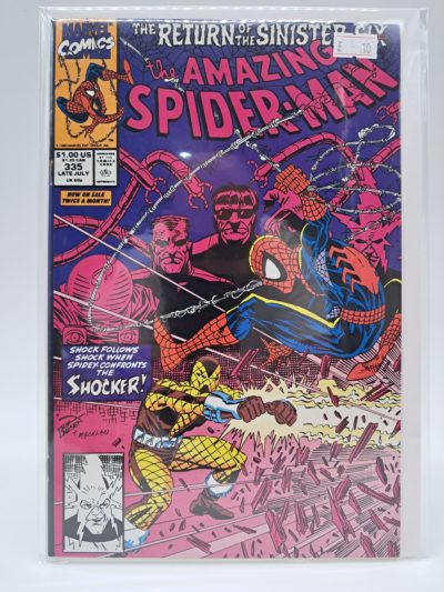 The Amazing Spider-Man #335, Marvel Comics – Return of the Sinister Six – Shocker – 1990