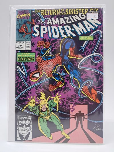 The Amazing Spider-Man #334, Marvel Comics – Return of the Sinister Six Part 1 – Electro – 1990