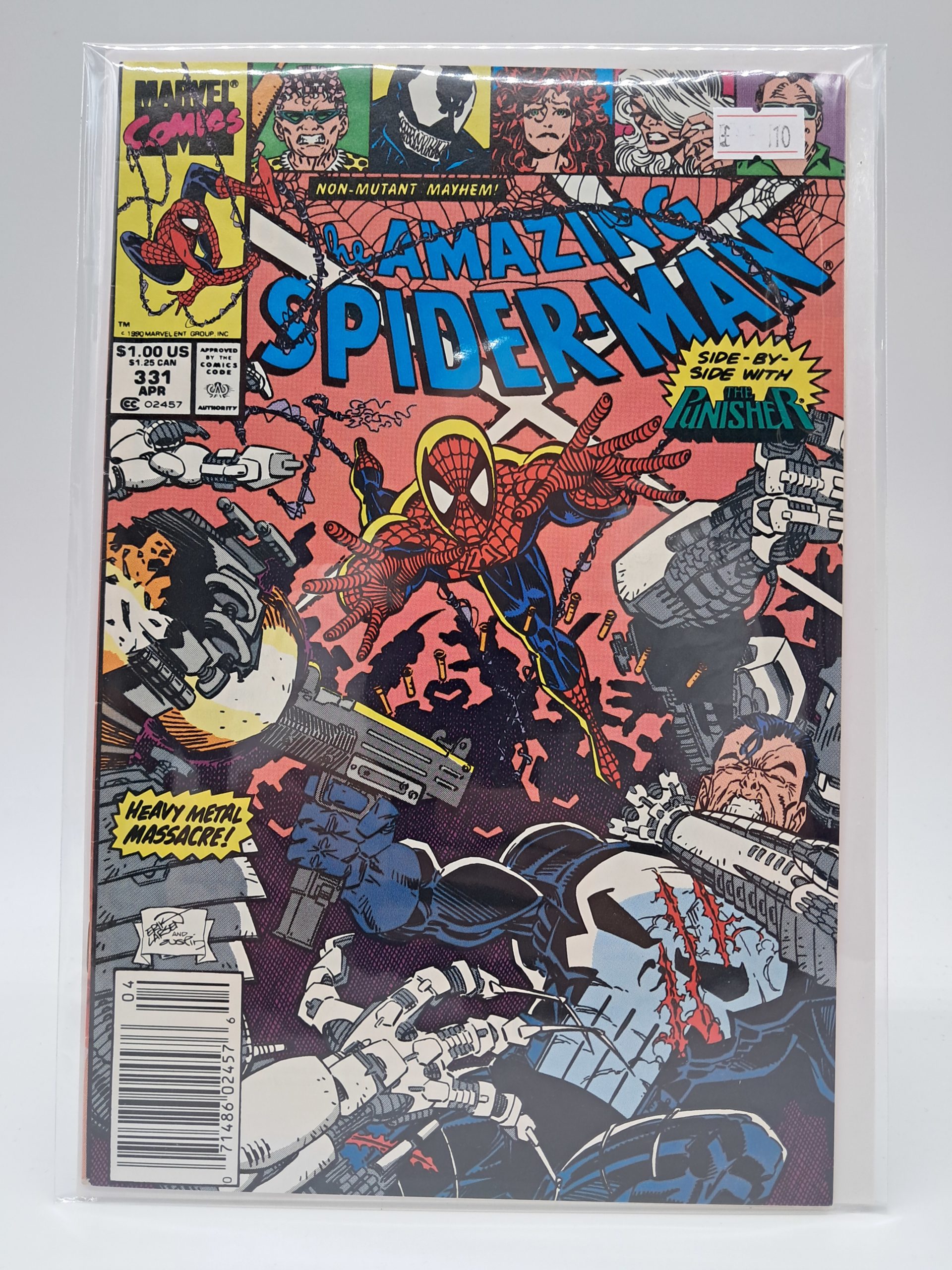 The Amazing Spider-Man #331, Marvel Comics – Spider-Man & The Punisher – 1990