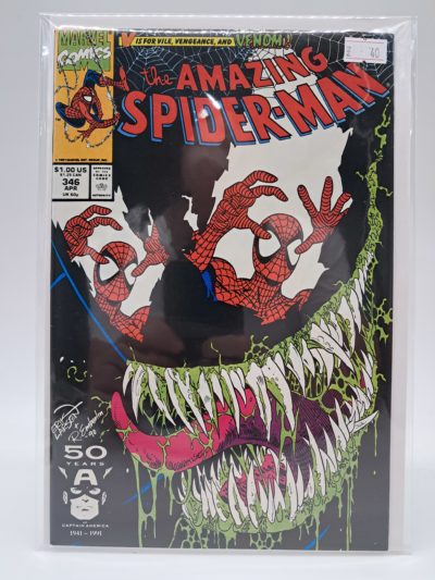 The Amazing Spider-Man #346, Marvel Comics – Venom Cover – 1991