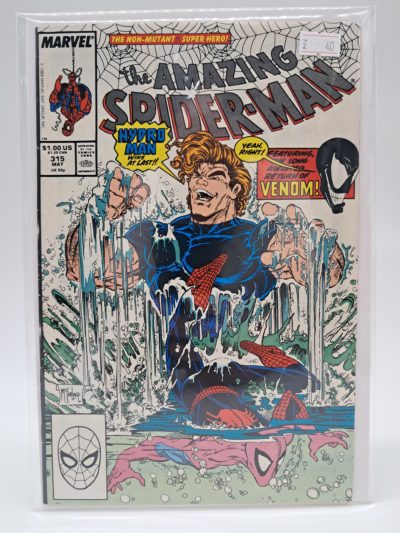 The Amazing Spider-Man #315, Marvel Comics – Return of Venom – Hydro-Man – 1989