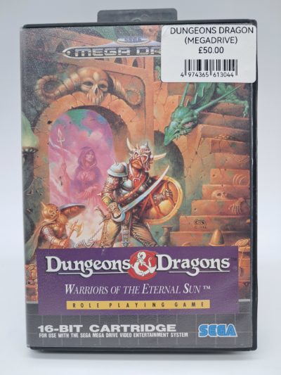 Dungeons & Dragons: Warriors of the Eternal Sun - Sega Mega Drive – RPG – 16-Bit Cartridge – (Boxed with Manual)
