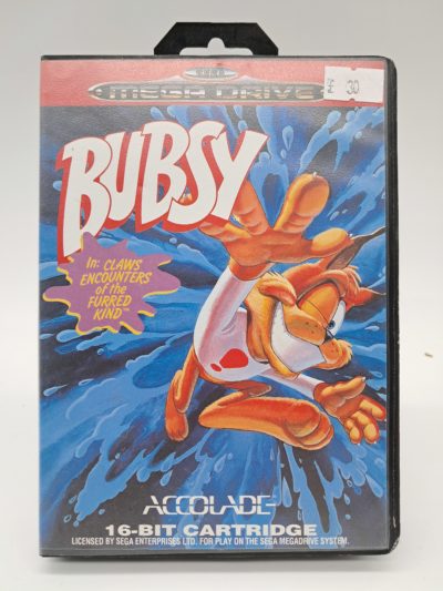 Bubsy in: Claws Encounters of the Furred Kind, Sega Mega Drive – Accolade – 16-Bit Cartridge (Boxed with Manual)