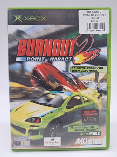 Burnout 2: Point of Impact – Xbox Original – PAL (Complete with Manual)