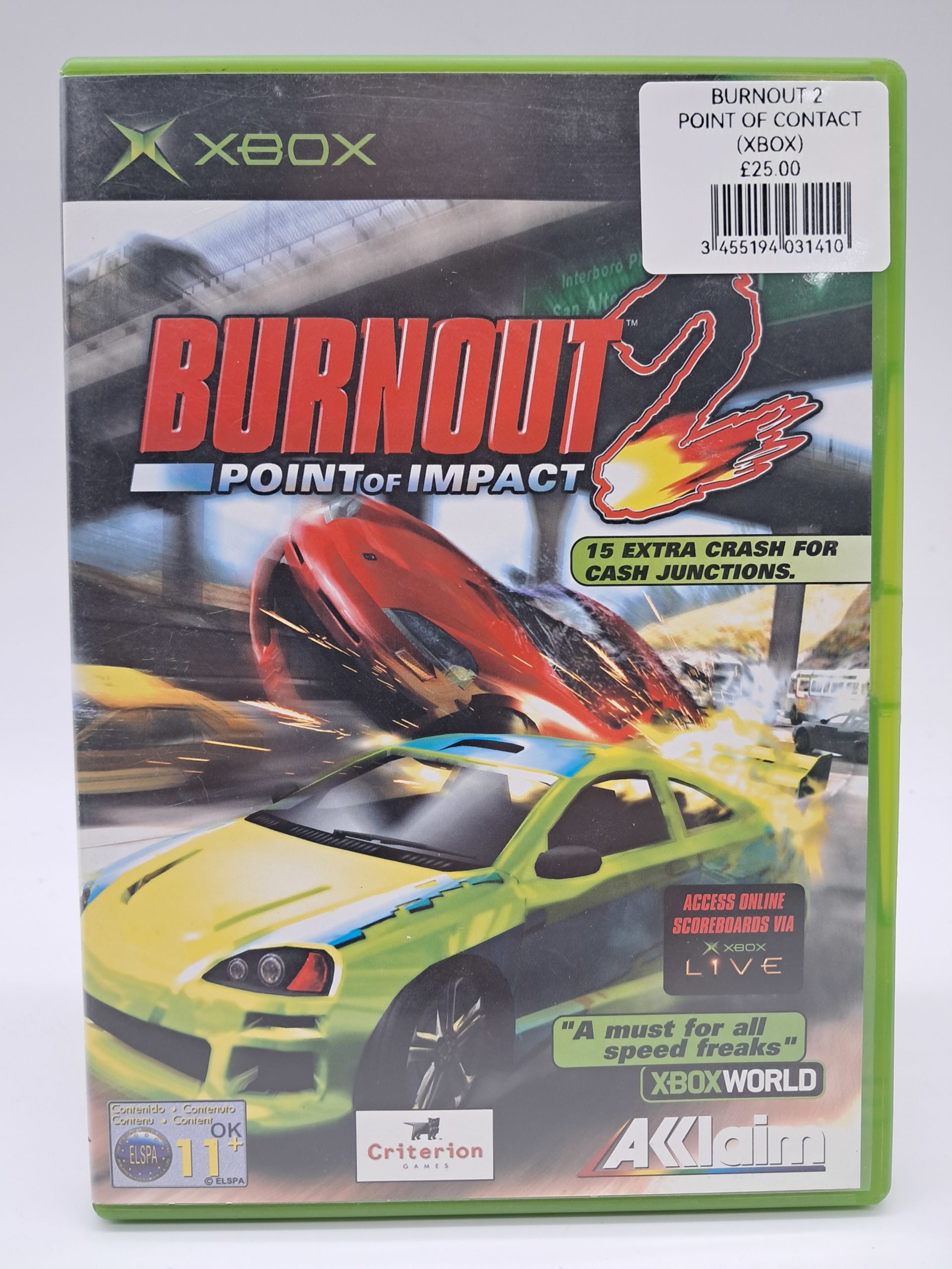 Burnout 2: Point of Impact – Xbox Original – PAL (Complete with Manual)