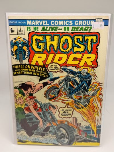 Marvel Ghost Rider #3 (December 1973) – UK Price Variant (6p) – Marvel Comics