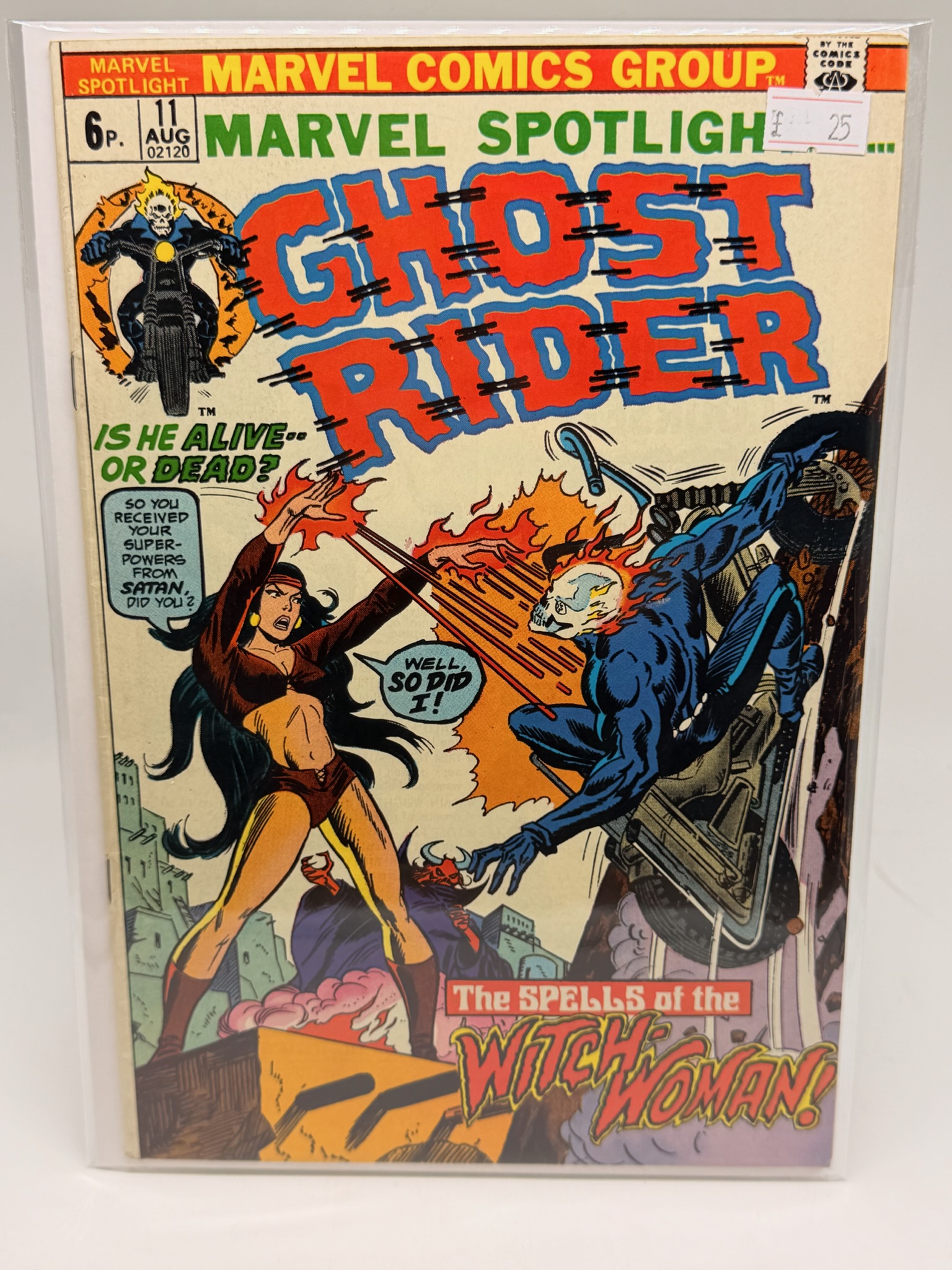 Marvel Spotlight #11 (August 1973) – Ghost Rider – UK Price Variant – Bronze Age Marvel Comic
