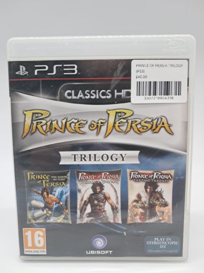 Prince of Persia Trilogy – PlayStation 3 – Classics HD Collection (Complete with Manual)