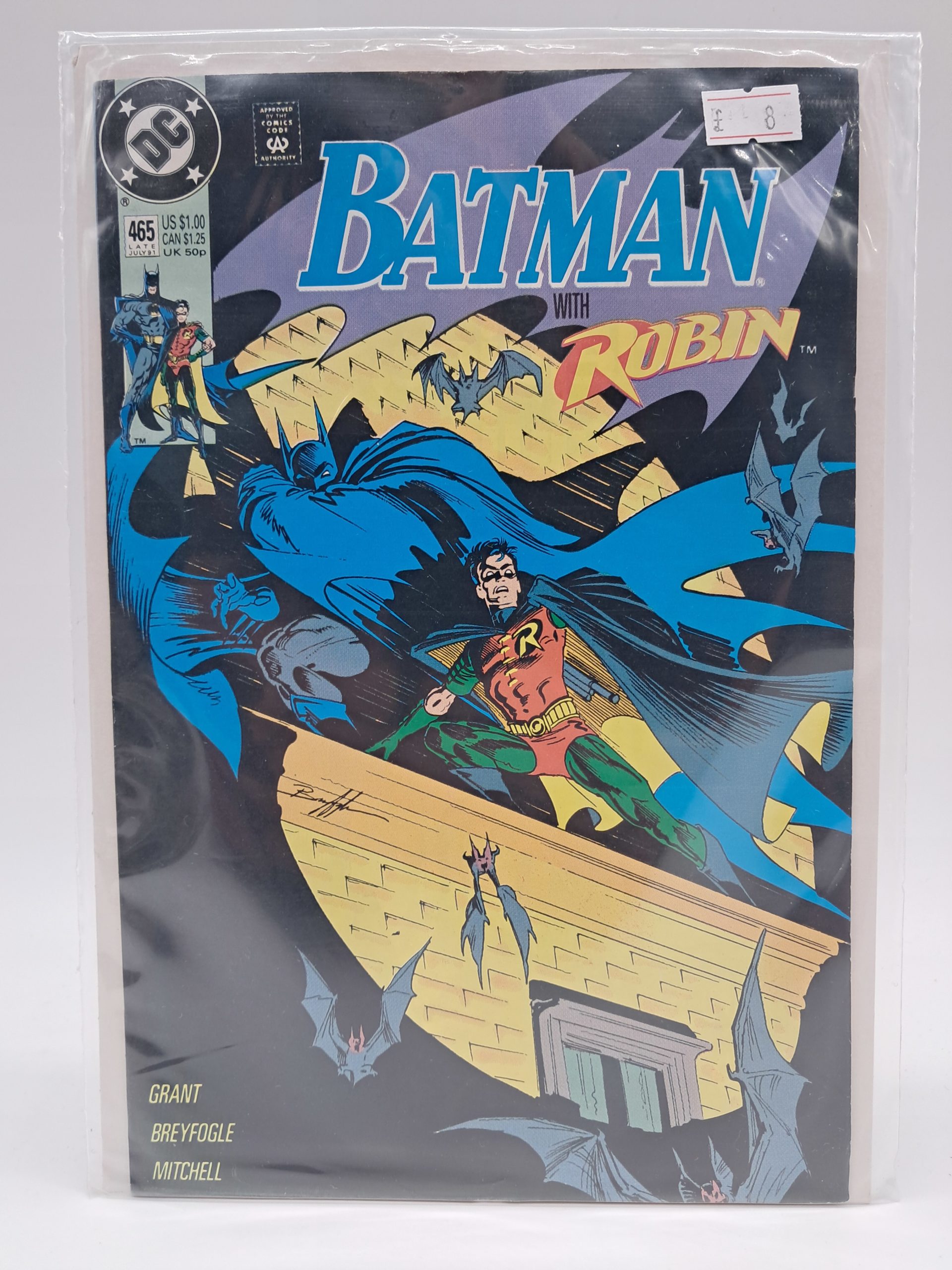 Batman #465 – DC Comics – July 1991 – Batman with Robin – Direct Sales