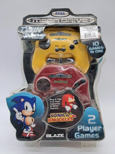 SEGA Mega Drive Twin Pads – Sonic & Knuckles – 2 Player Games – Plug & Play (Brand New/Unopened)