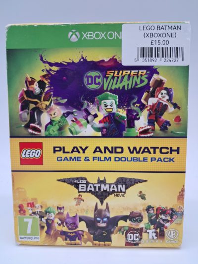LEGO DC Super-Villains & The LEGO Batman Movie – Play & Watch Game & Film Double Pack – Xbox One – PAL (Blu Ray Sealed)
