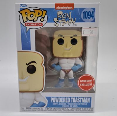 Funko Pop! Animation – Ren & Stimpy: Powdered Toastman #1094 – GameStop Exclusive