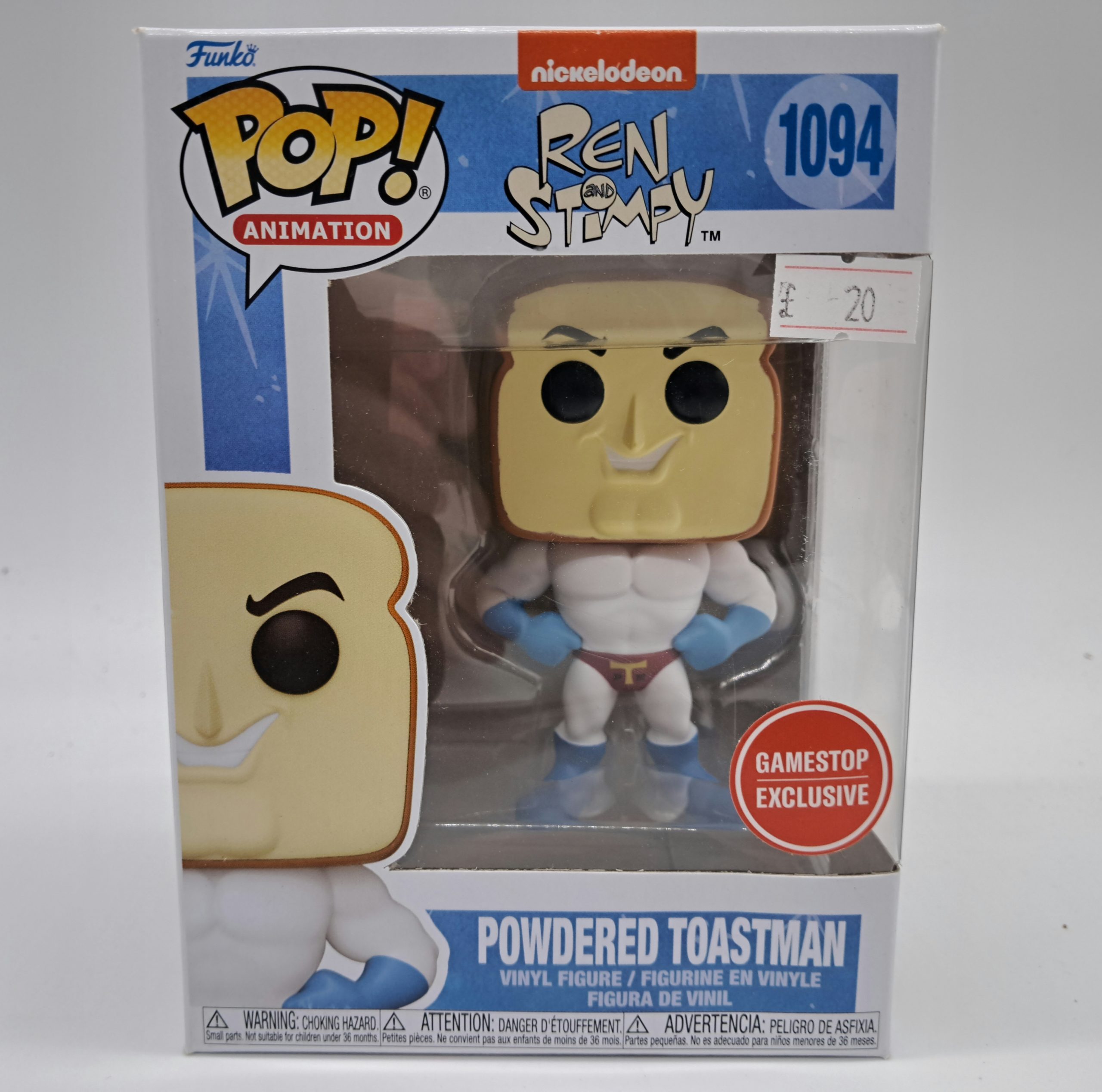 Funko Pop! Animation – Ren & Stimpy: Powdered Toastman #1094 – GameStop Exclusive