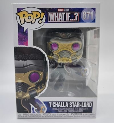 Funko Pop! Marvel Studios – What If…?: T’Challa Star-Lord #871 – Bobble-Head