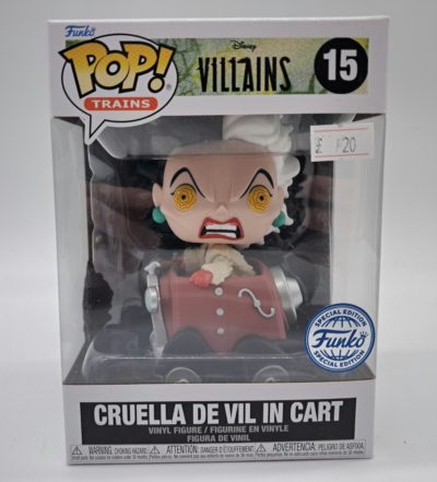 Funko Pop! Trains – Disney Villains: Cruella de Vil in Cart #15 – Funko Exclusive
