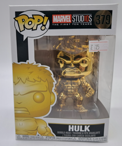 Hulk – Funko Pop! Marvel #379 – Marvel Studios: The First Ten Years – Gold Chrome