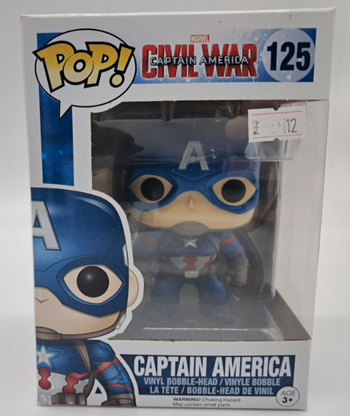 Captain America – Funko Pop! Marvel #125 – Captain America: Civil War – Vinyl Bobblehead