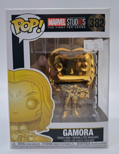 Gamora – Funko Pop! Marvel #382 – Marvel Studios: The First Ten Years – Gold Chrome – Vinyl Bobblehead