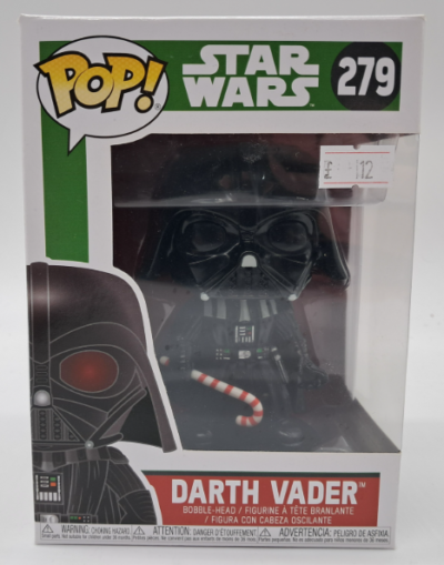Funko Pop! Star Wars: Holiday - Darth Vader (with Candy Cane) #279 (Bobble-Head)